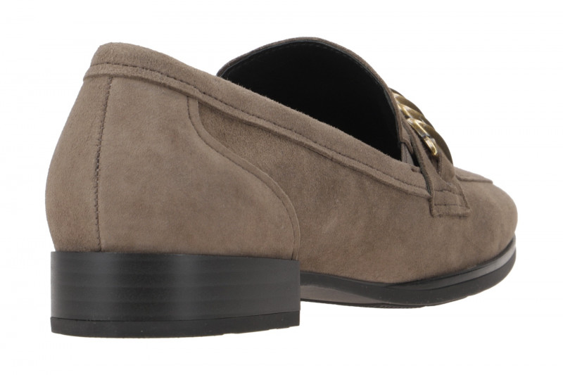 Gabor Schuhe Slipper grau braun Velour G-Weite 32.433.20