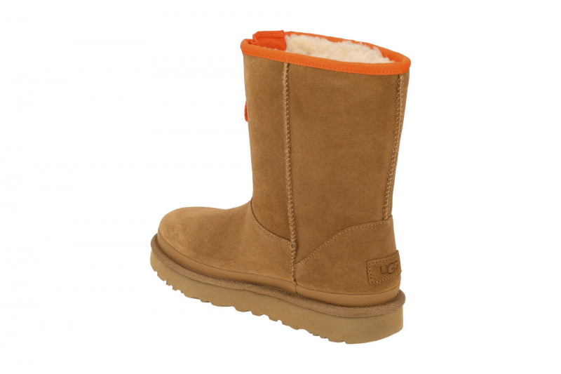 UGG CLASSIC SHORT ZIPPER TAPE LOGO Stiefel braun orange 1144035