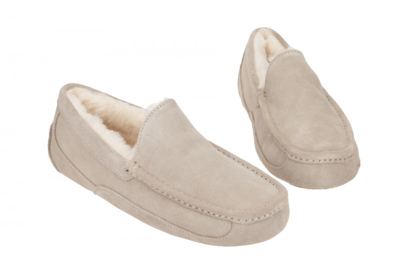 UGG ASCOT Mokassin Schuhe grau Velour 1101110
