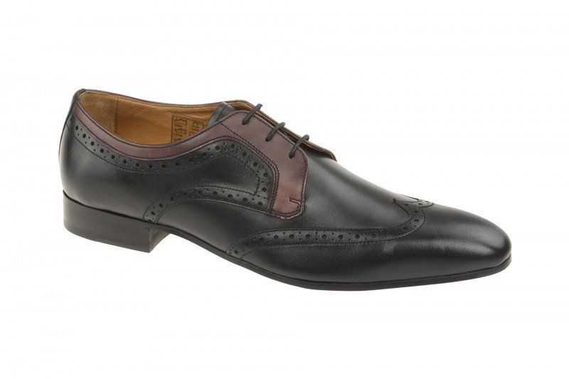 Gordon & Bros Schuhe Lorenzo schwarz bordo 623048