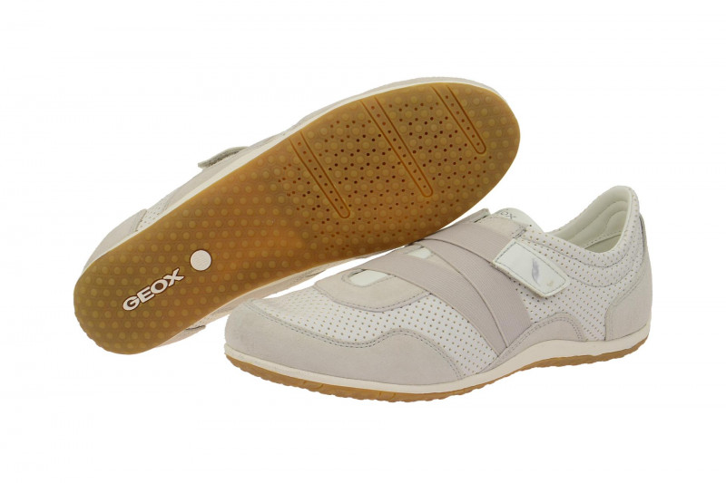 Geox Vega Slipper weiß grau - D6209A 02285 C1209