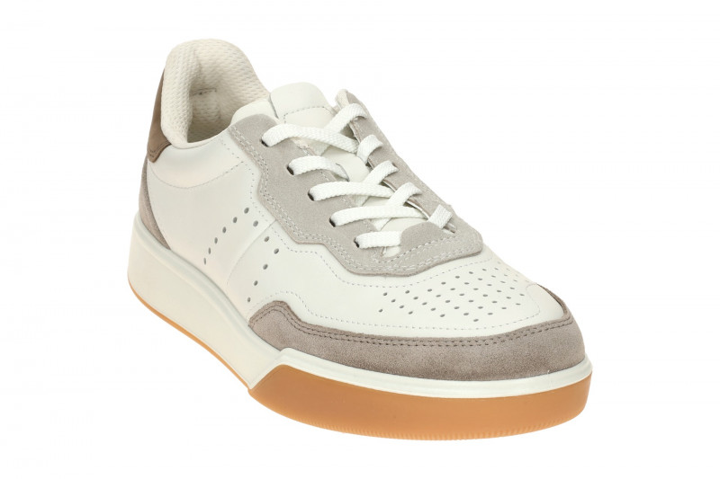 ecco Street Court Schuhe weiß taupe grau 539814