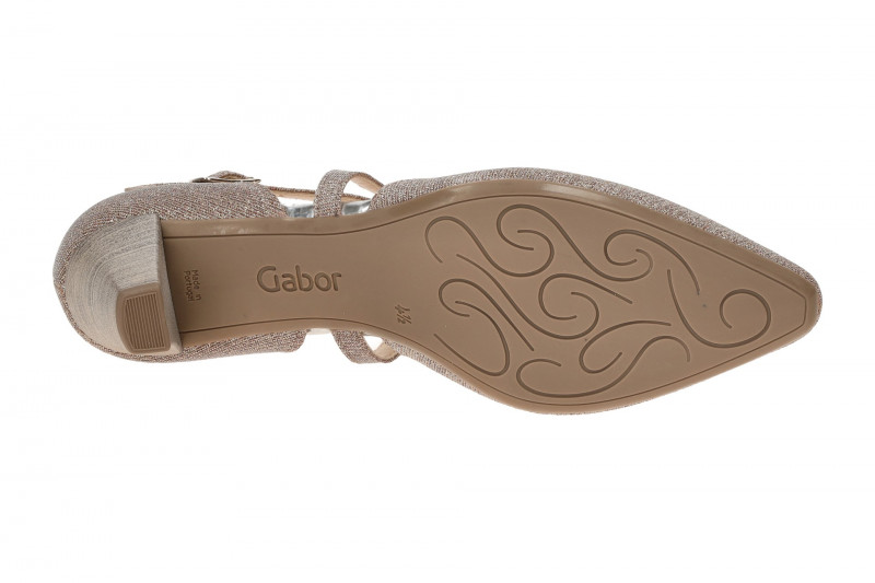 Gabor Riemchen Pumps rosa Glitzer Effekt 01.363.64