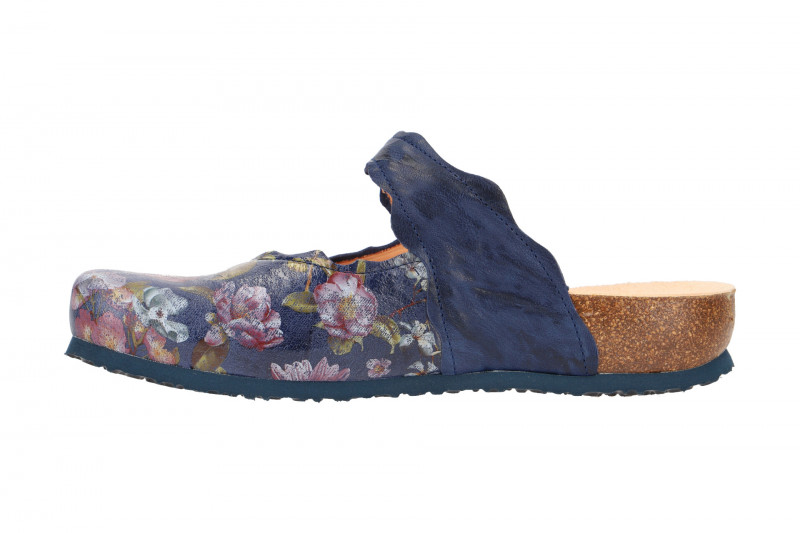 Think Julia Pantolette blau Blumen Clogs
