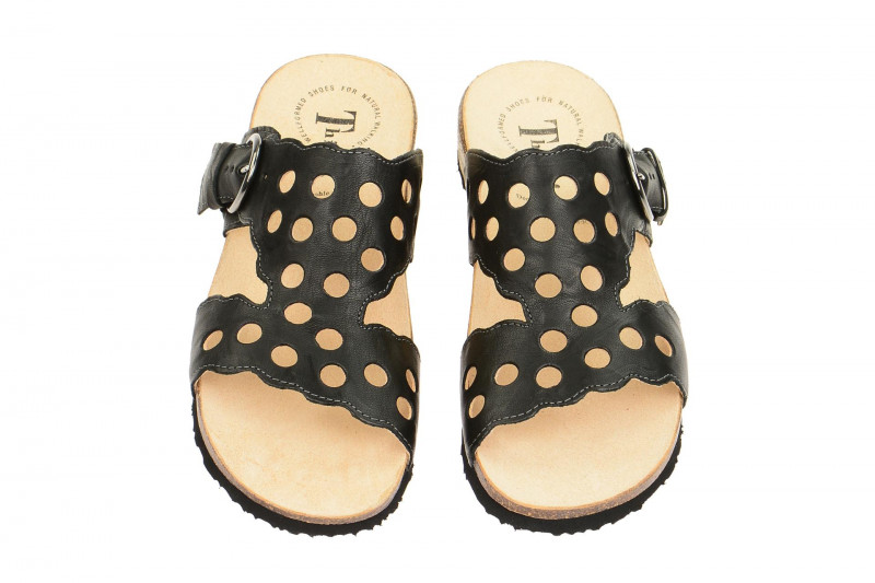 Think Mizzi Pantolette schwarz gelocht