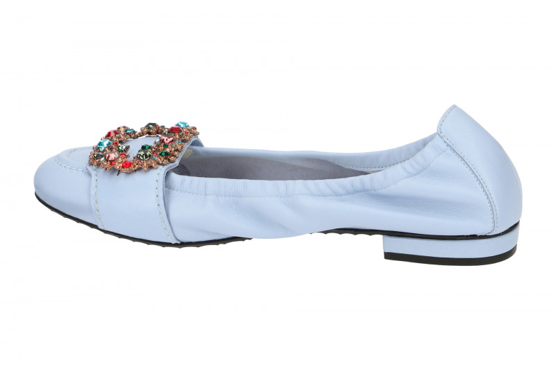 K&S Malu Ballerinas hell-blau gold 10460