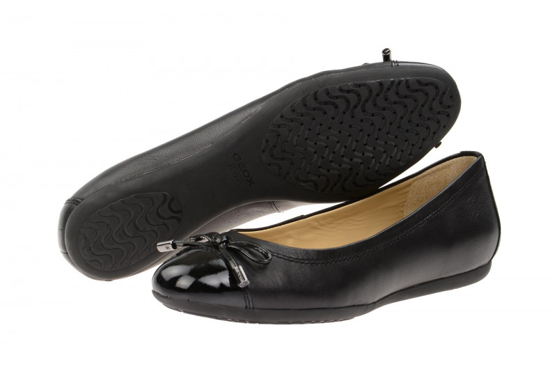 Geox Lola Ballerina schwarz Leder mix
