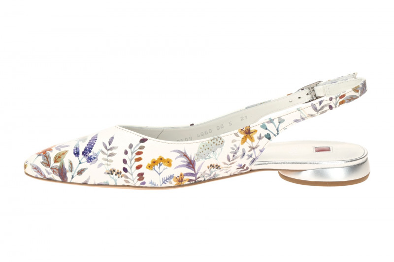 Högl Mona Sling Pumps weiß Blumen 0109