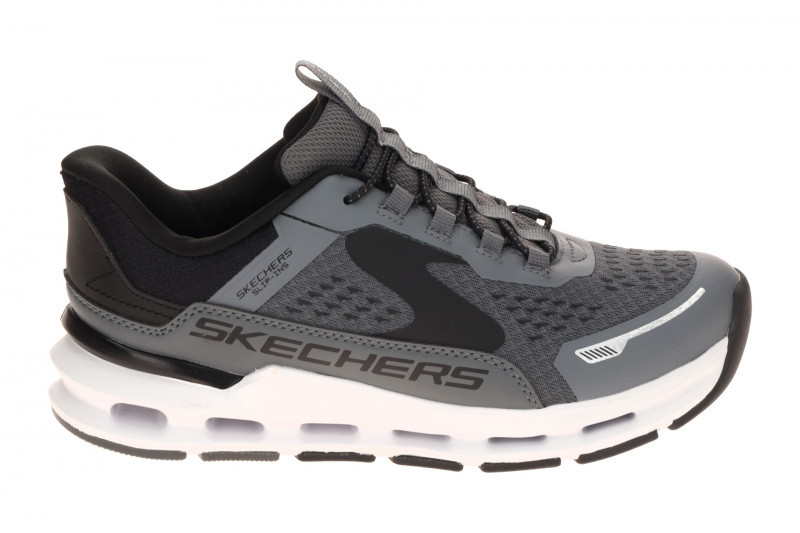 Skechers Glide Step Kinder Schuhe grau schwarz Slip-Ins 404203L