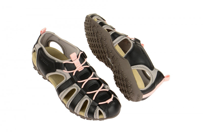 Geox Sandale Strel schwarz rosa Gr 35