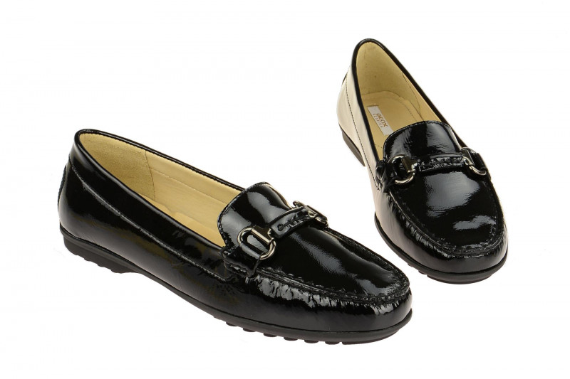 Geox Elidia Slipper schwarz Lack