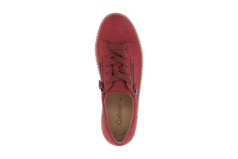 Gabor Schuhe Sneakers rot merlot Samt 53.334.15