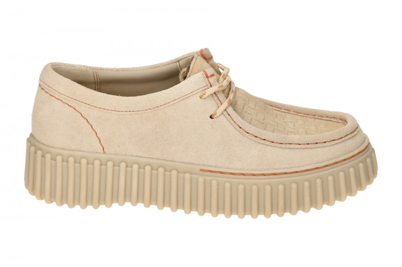 Clarks Torhill Bee Plateau Schuhe beige ecru Mokassin 26181191