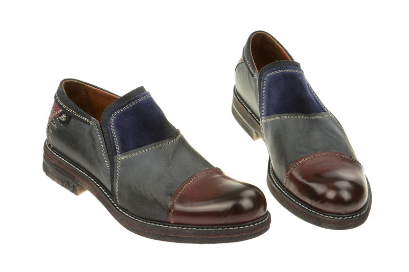 Bello Slipper rot grau blau mix HE130