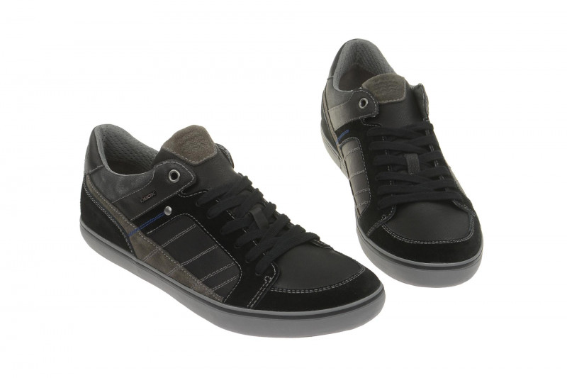 Geox Respira Box F Sneakers in schwarz grau Herrenschuhe
