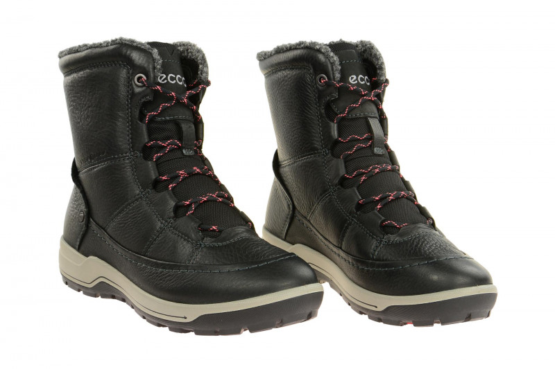 Ecco Trace Winter Schnür Stiefel schwarz
