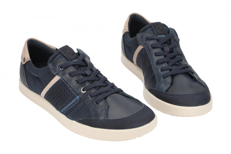 Ecco Collin Schnür Schuhe blau grau