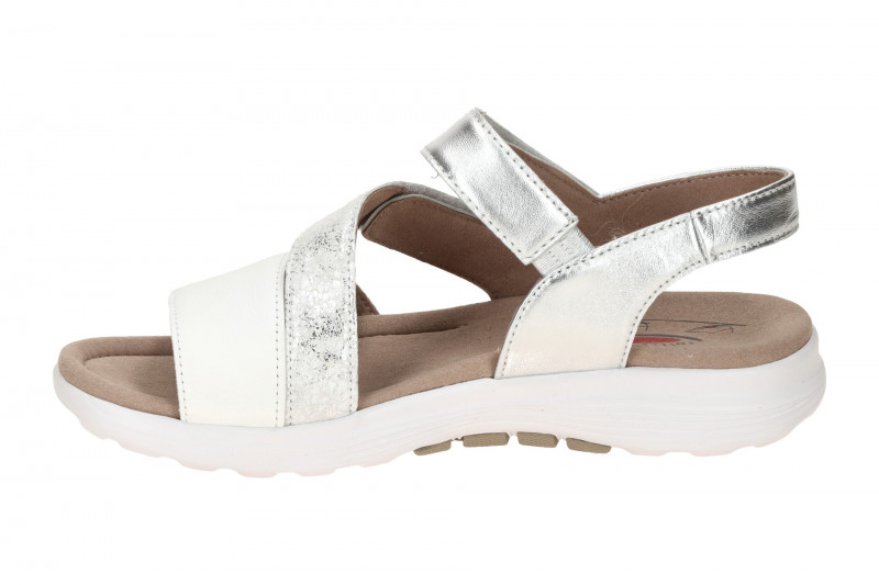Gabor RollingSoft Sandale weiß silber 86.813.51