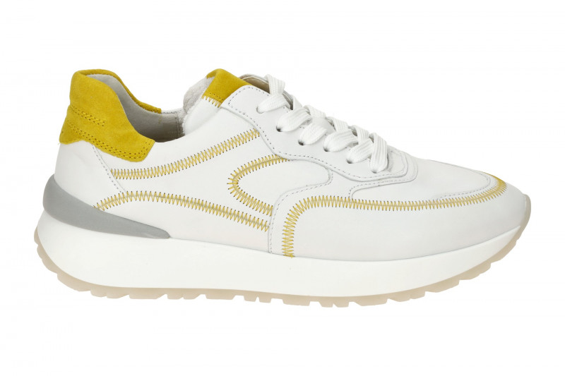 Gabor Schuhe Sneakers weiß gelb Ziernaht 63.491.23