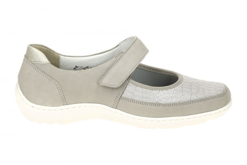 Waldläufer Henni Mary-Jane Schuhe grau H-Weite OrthoTritt 496H33