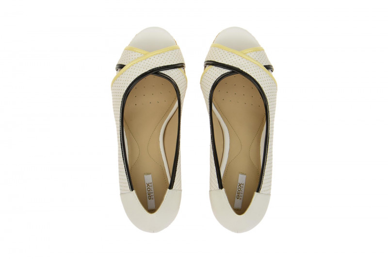 Geox Keil Plateau Pumps weiß