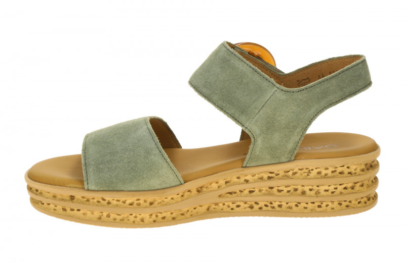 Gabor Sandalen grün Velour Kork 84.550.19