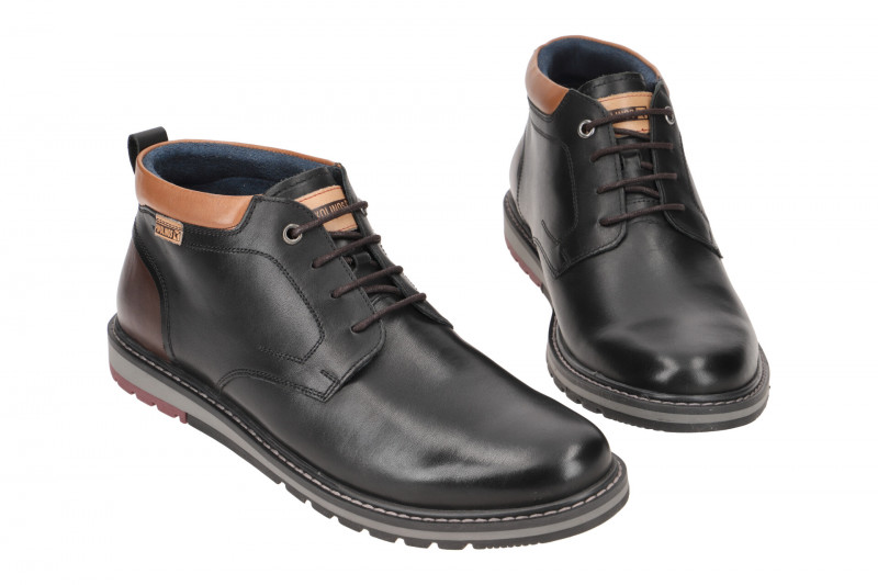 Pikolinos Berna Herren Stiefelette schwarz tan M8J-8181
