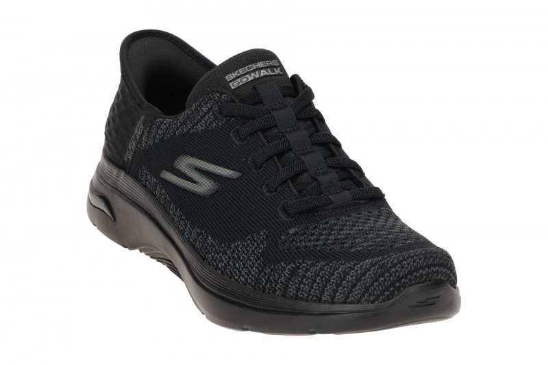 Skechers Go Walk Arch Fit Slipper Schuhe schwarz Hands Free 216601