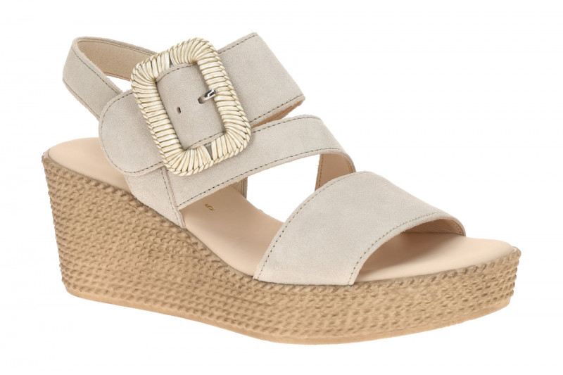 Gabor Wedges Keil Sandale grau Velour 84.771.12