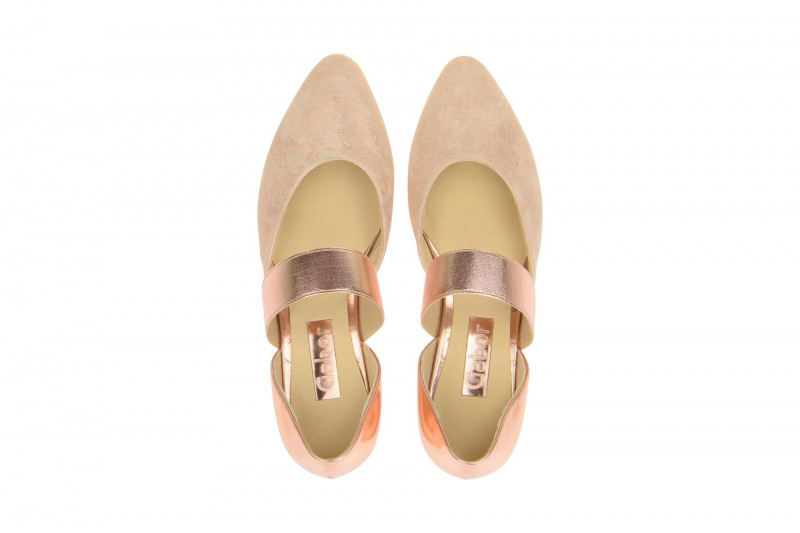 Gabor Riemchen Ballerina beige rosa