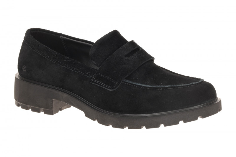 Ecco Metropole Vienna Schuhe schwarz Velour Loafer 231333