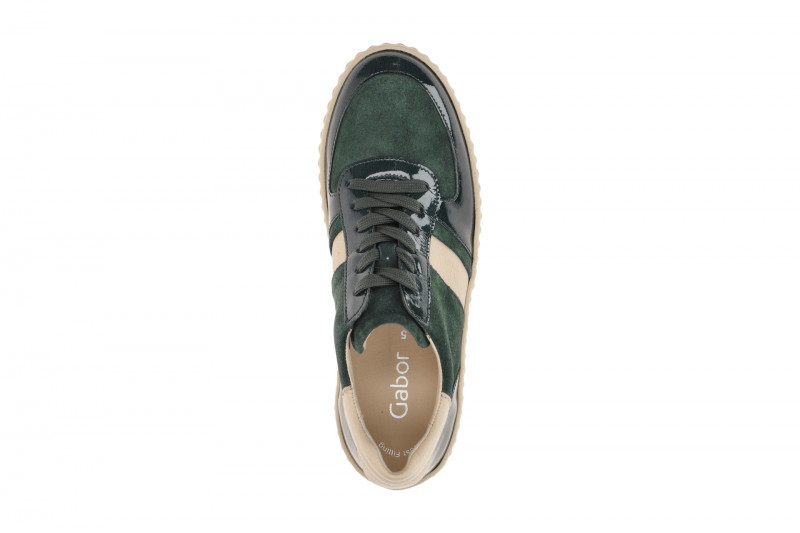 Gabor Schuhe grün Plateau Schnür Sneakers 53.203.19