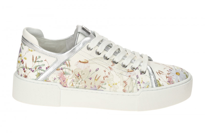 Högl Stevie Plateau Sneaker weiß bunt Flower Nappa 3679