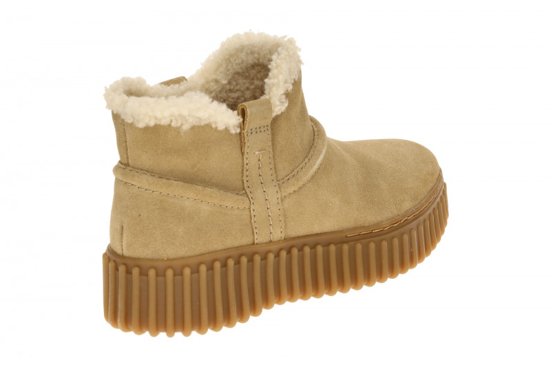 Clarks Torhill Warm Winter Schuhe beige Velour Stiefeletten 26327994