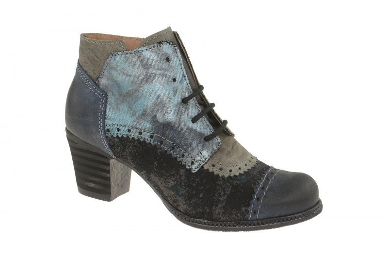 Charme Stiefelette blau grau kombi 5576