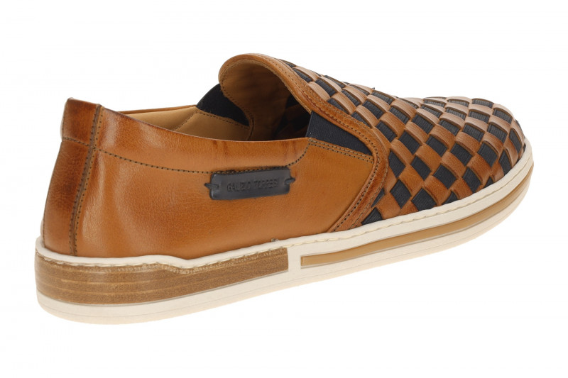 Galizio Torresi Schuhe Slipper braun schwarz Karo 415360
