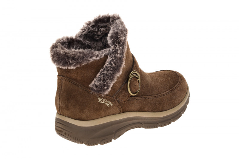 Skechers Easy Going Stiefelette braun choco Schlupf Boot Slip Ins