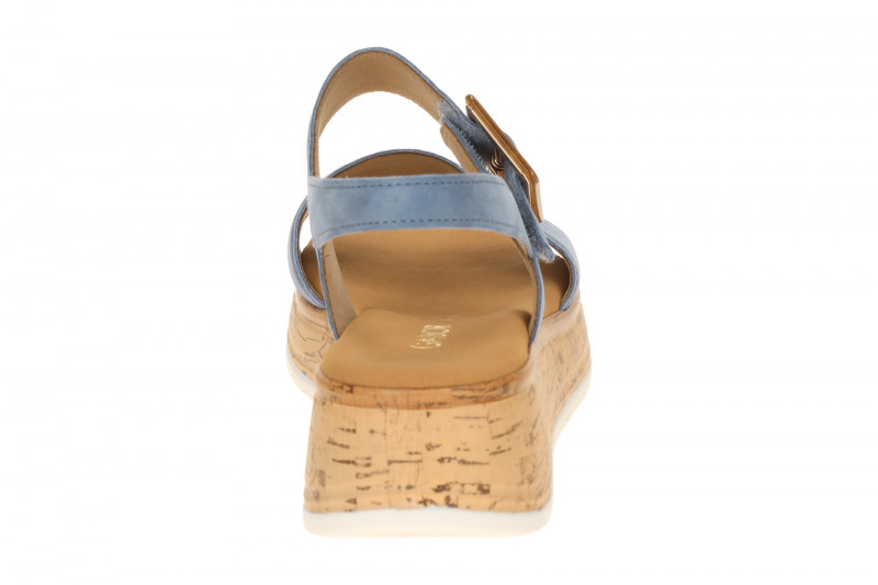 Gabor Plateau Sandale heaven blau Velour 82.744.26