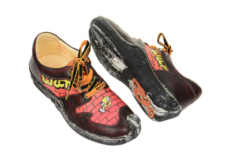 Eject Skat Schuhe schwarz orange print