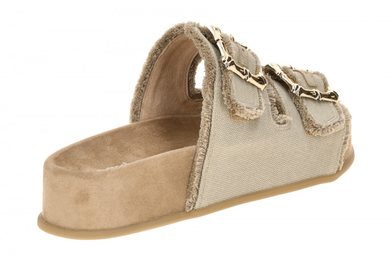 Paul Green Plateau Pantolette grau grain Antik Look 6221