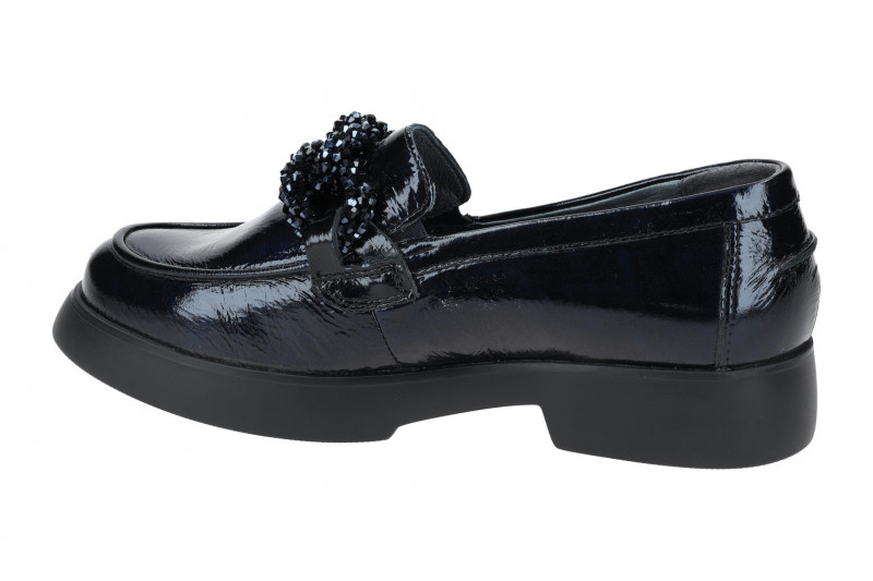 Waldläufer Penny Plateau Slipper Loafer blau K-Weite 682502