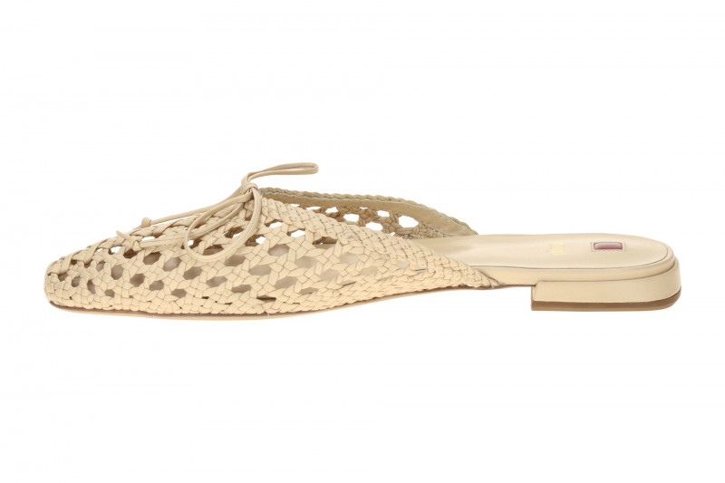 Högl Gina Pantolette Clogs beige Flecht-Optik 0960