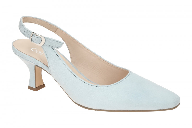 Gabor Sling Pumps blau pastell Velour 41.510.18