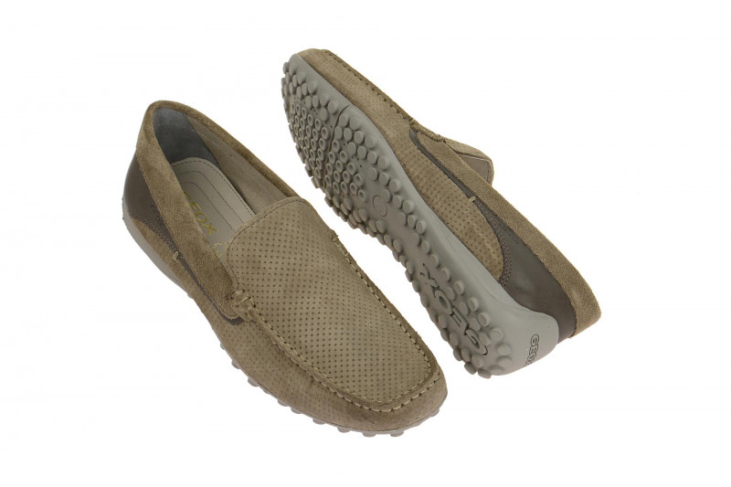 Geox Mokassin Snake Schuhe beige perforiert U7207G