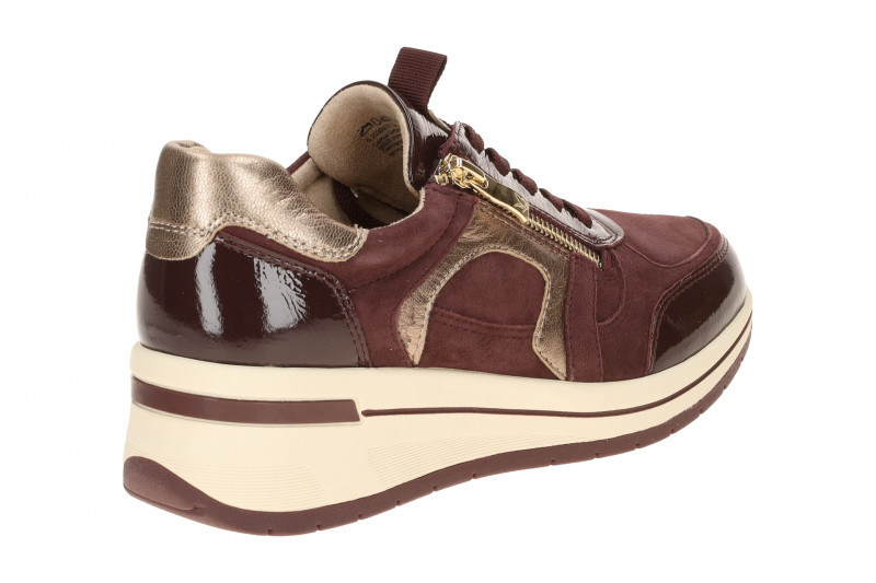 Caprice Schuhe rot bordo Leder Mix H-Weite 23300