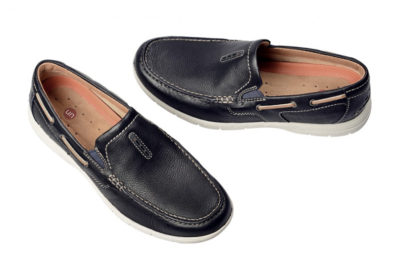 Clarks Slipper Unnautical Bay blau navy Gr 41.5