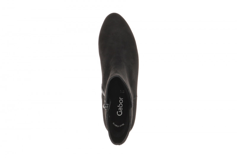 Gabor Stiefelette schwarz Velour 75.680.17