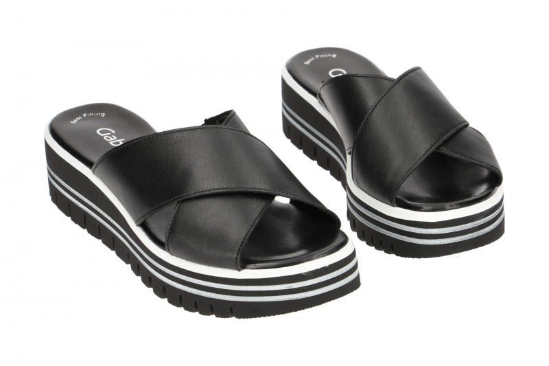 Gabor Plateau Pantolette schwarz 43.620.27