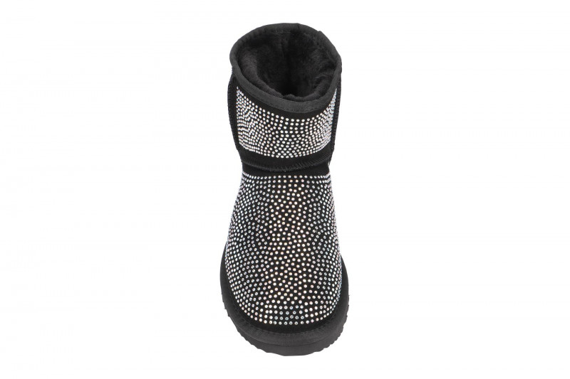 Oog Stiefel schwarz Strass Mini Glamour Boots