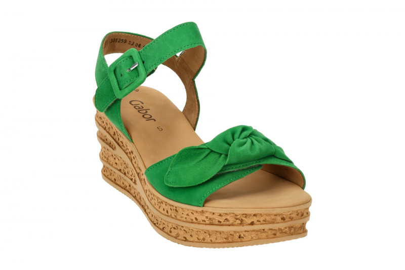 Gabor Plateau Sandale grün verde 64.653.19